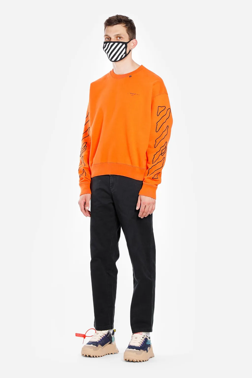 Abstract Arrow Embroidered Sweater