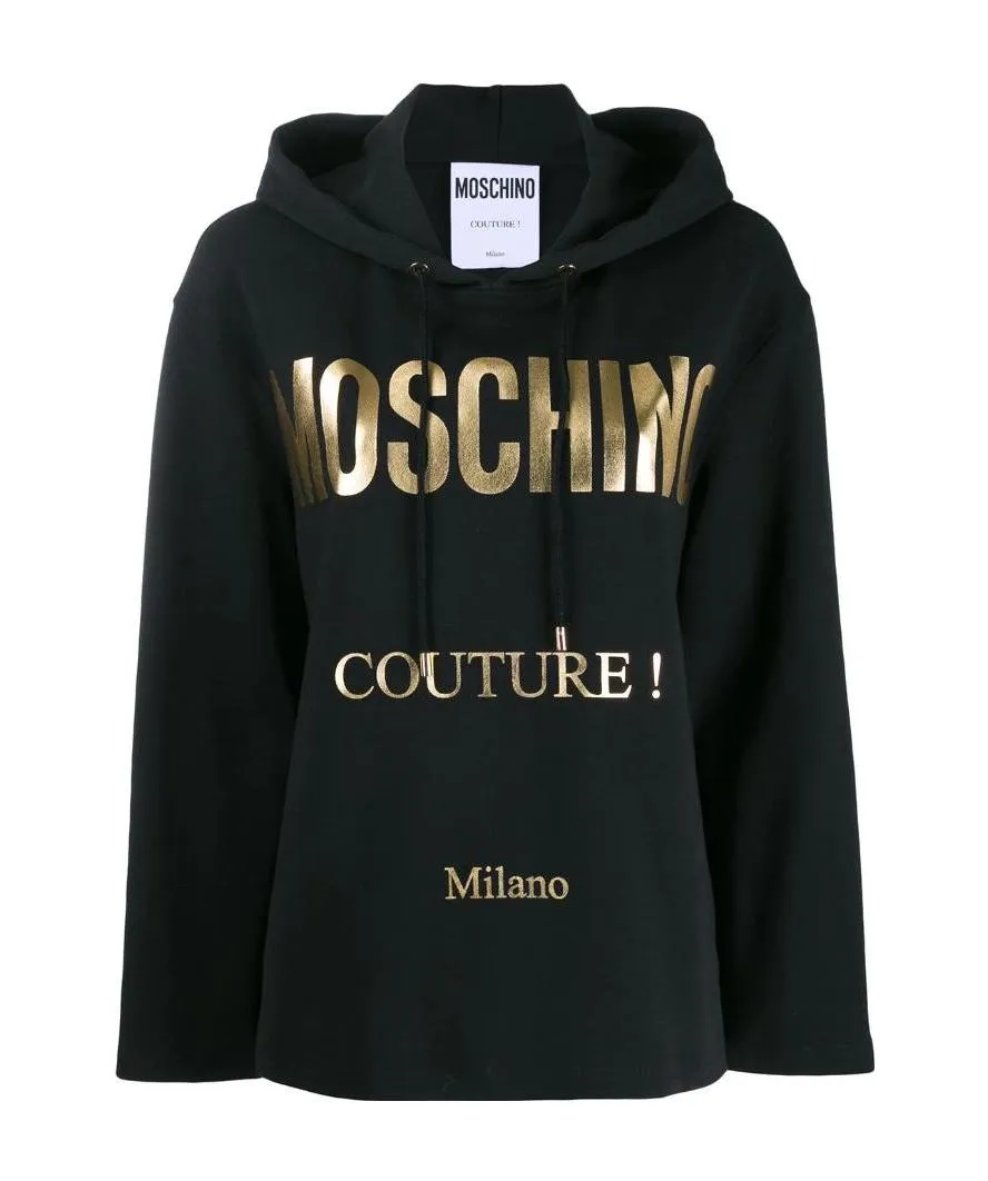 Logo Printed Hooded Sweater
