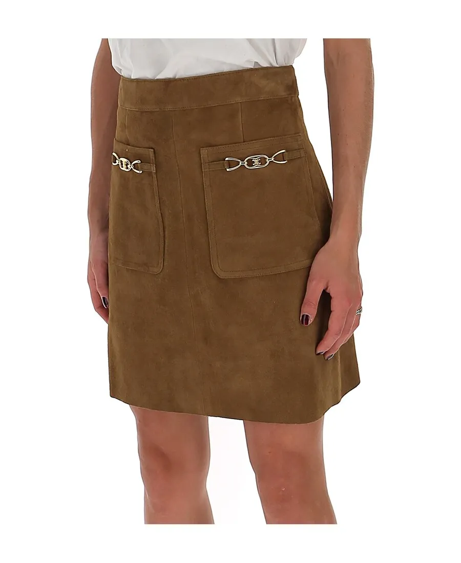 Mini Skirt Signature In Suede
