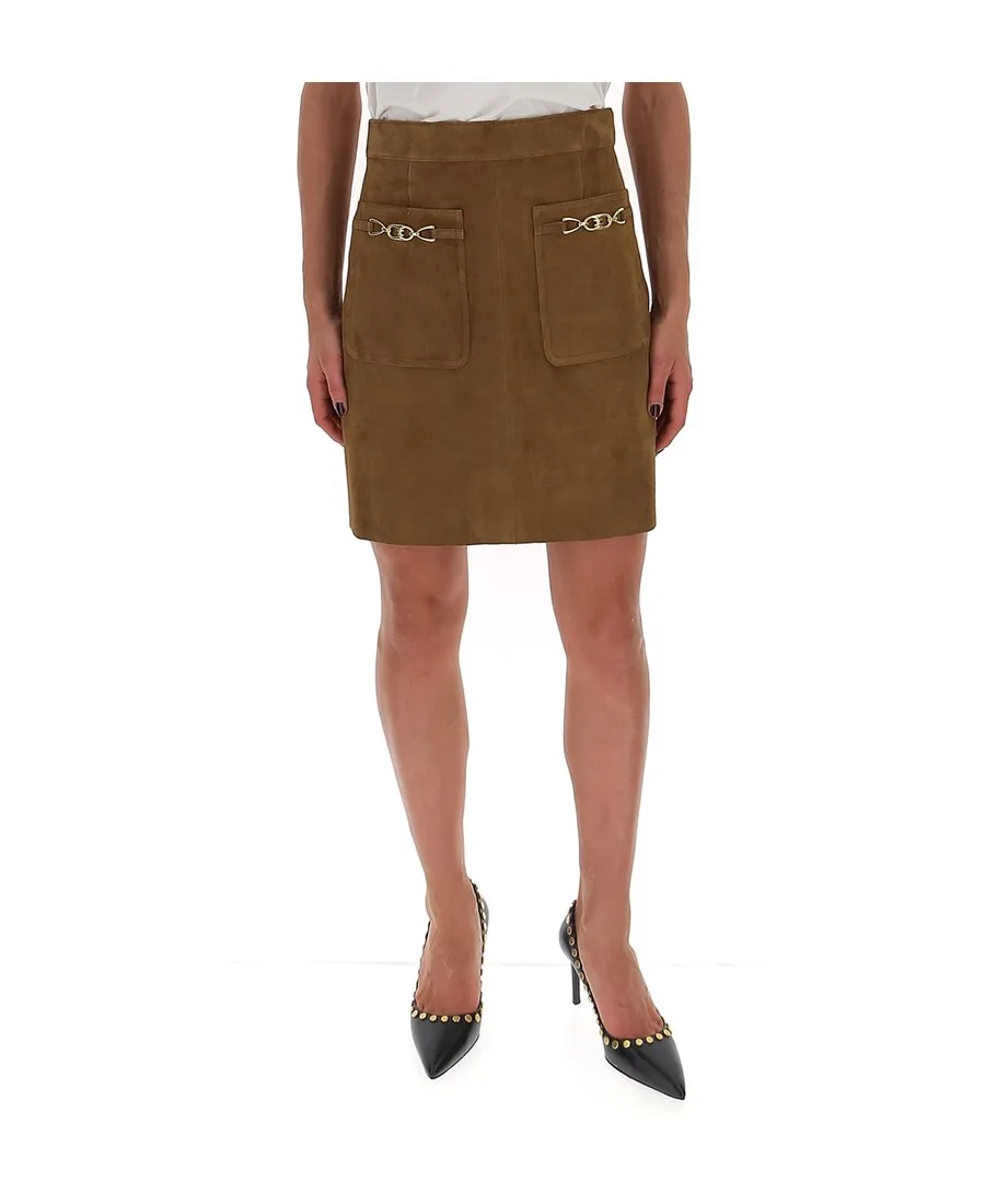 Mini Skirt Signature In Suede