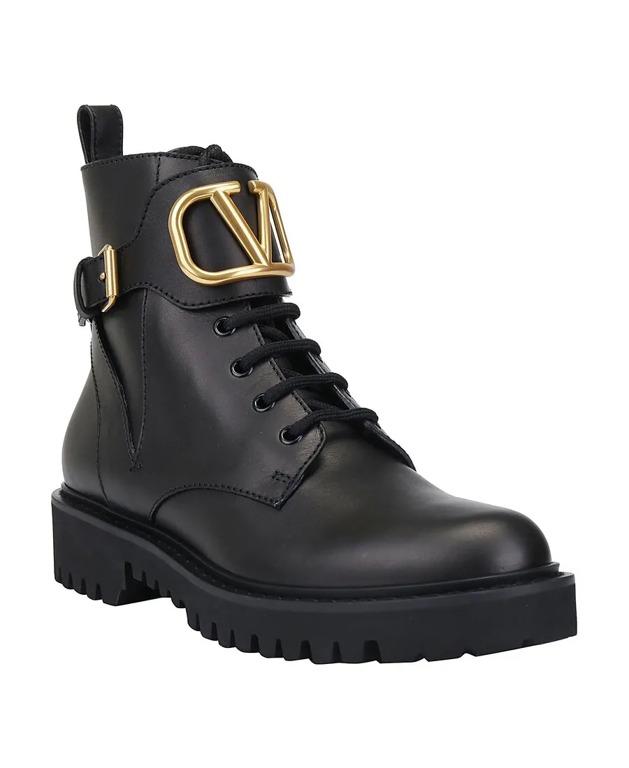 Valentino Vlogo Signature Combat Boots