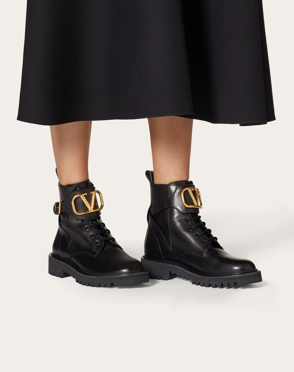 Valentino Vlogo Signature Combat Boots