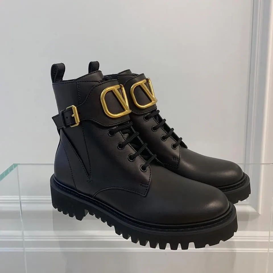 Valentino Vlogo Signature Combat Boots