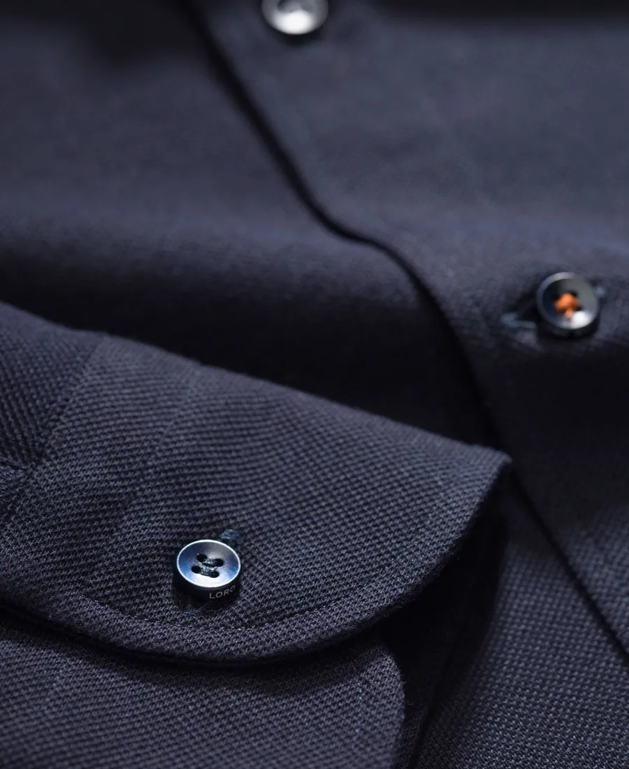Navy Blue Classic Button Shirt