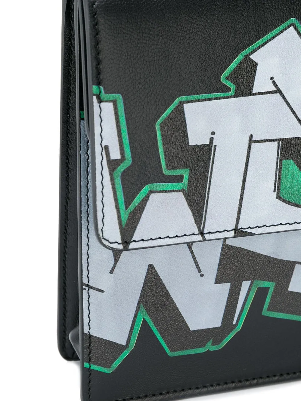 Jitney Graffiti Pattern Satchel Bag
