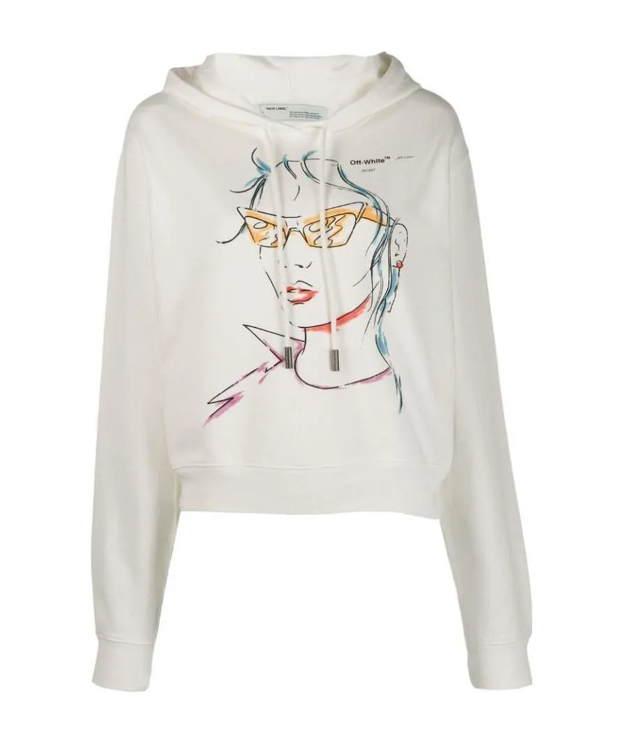 Logo Character Printed Hooded Hoodie