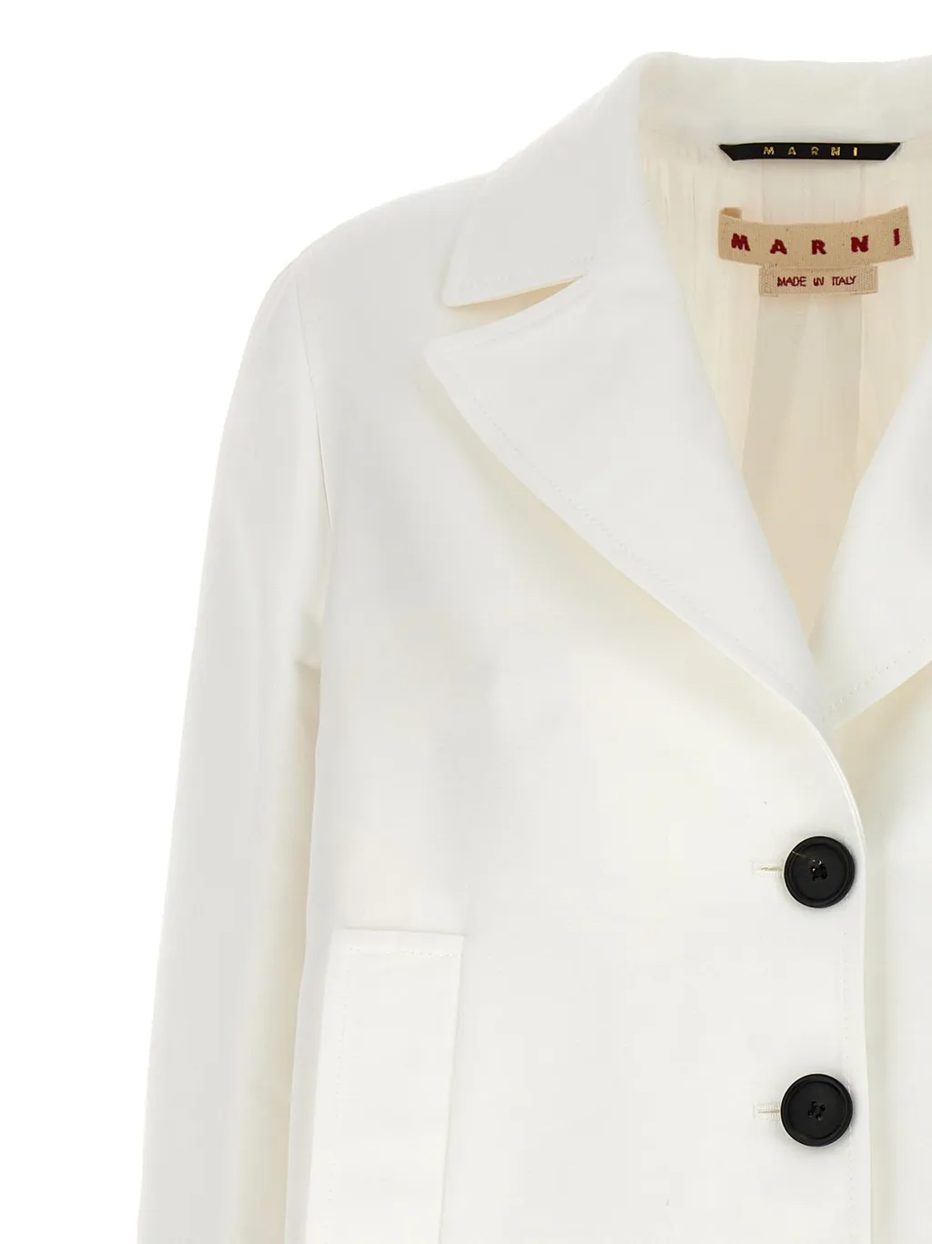 Marni Single-Breasted Cropped Tailored Blazer