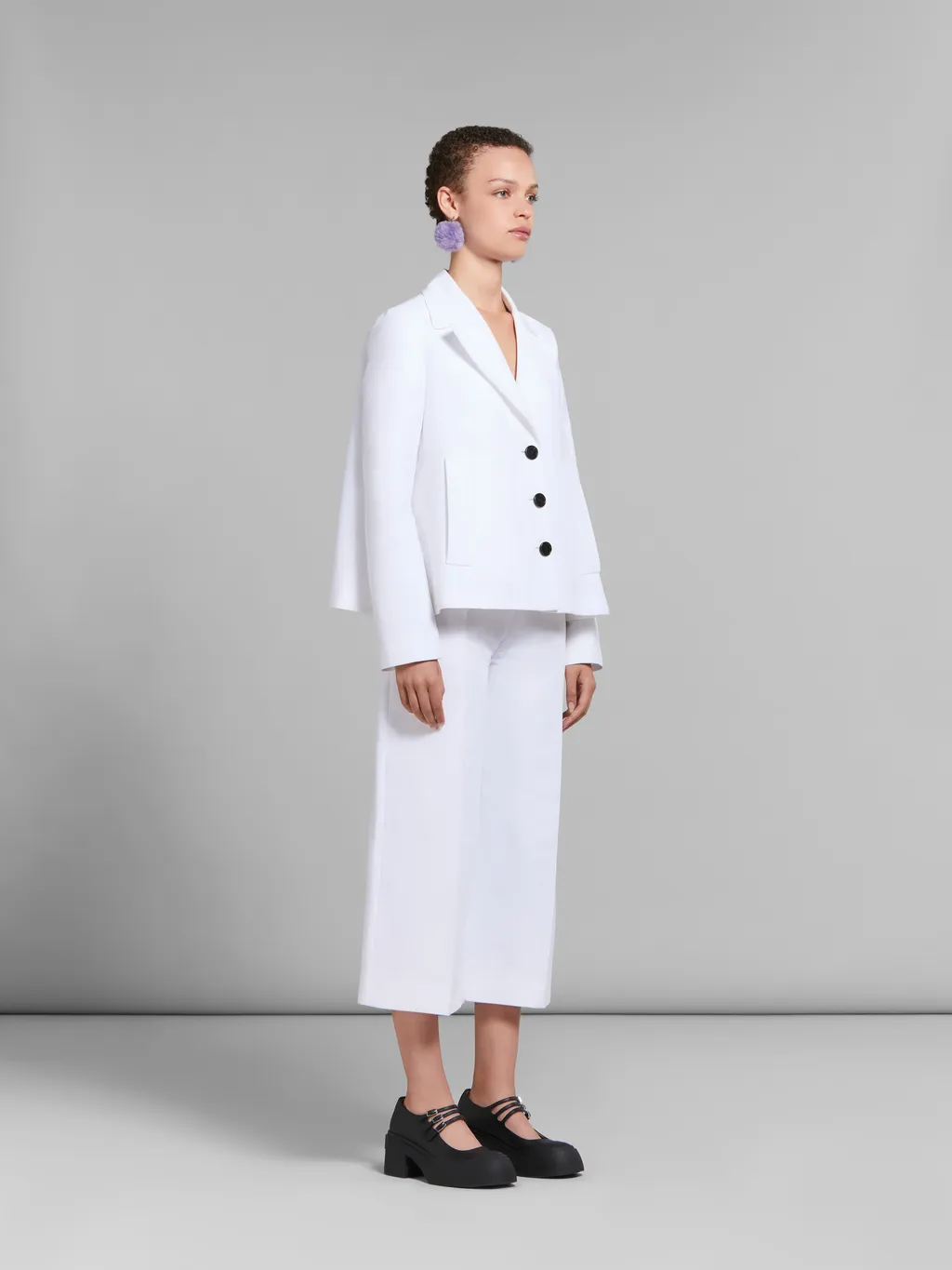 Marni Single-Breasted Cropped Tailored Blazer