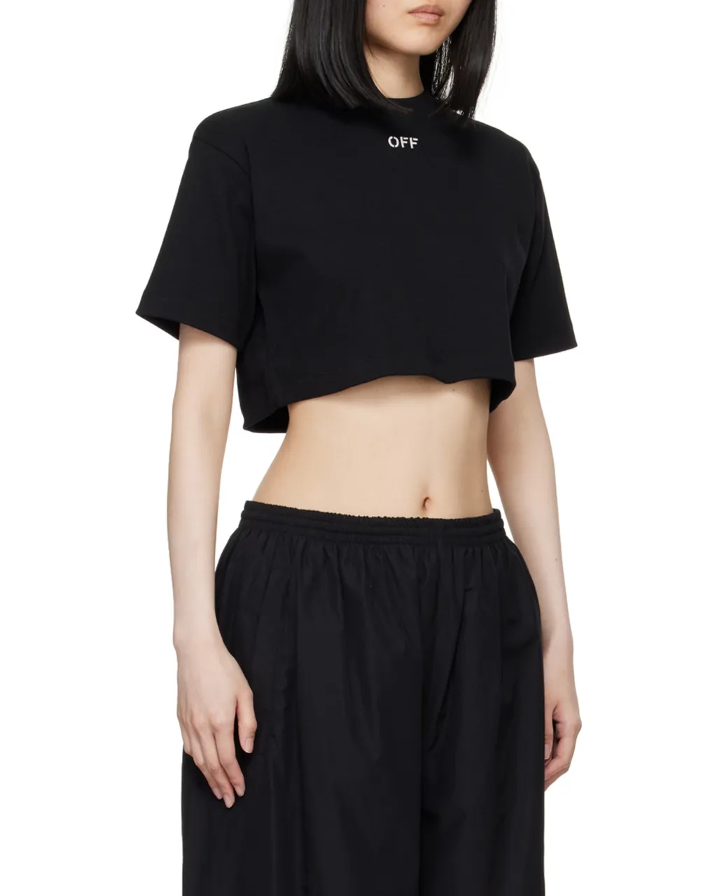 Off-White Off-Stamp Crewneck Cropped T-Shirt