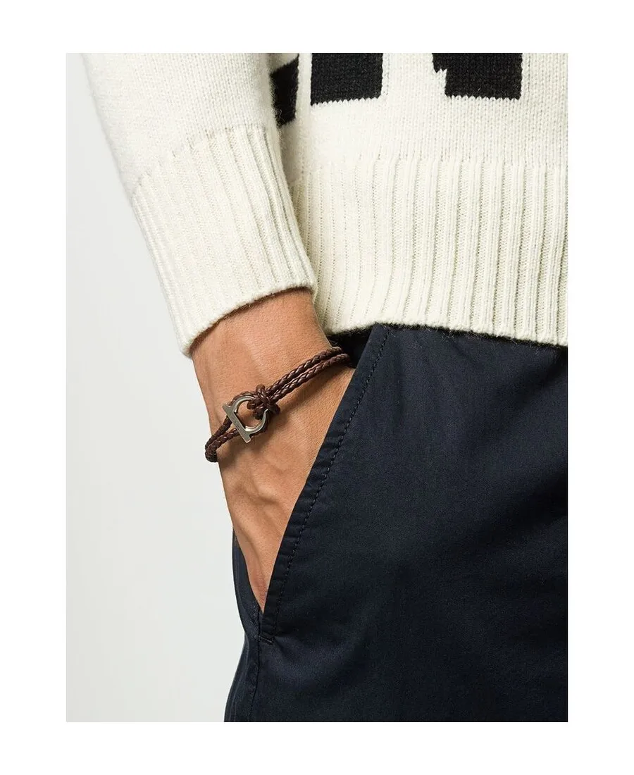 Ferragamo Gancini Woven Bracelet