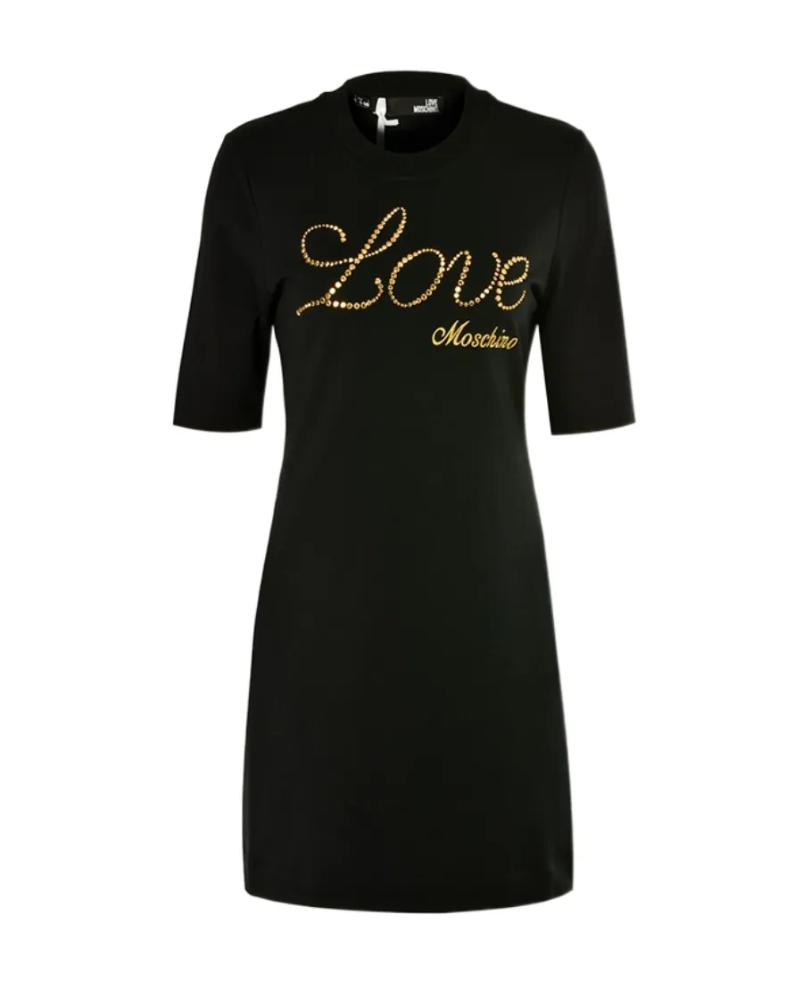 Round-Collar Short-Sleeve Dress