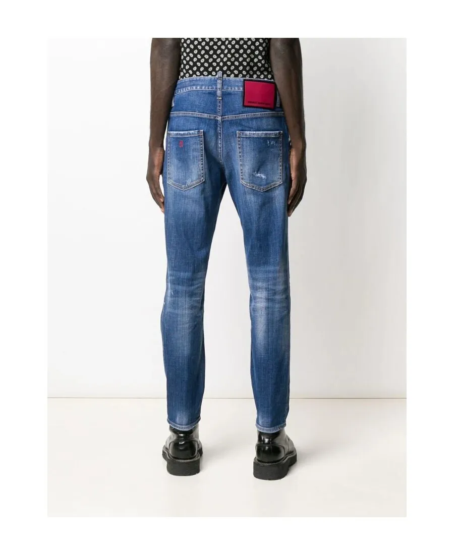Distressed Slim-Fit Jeans