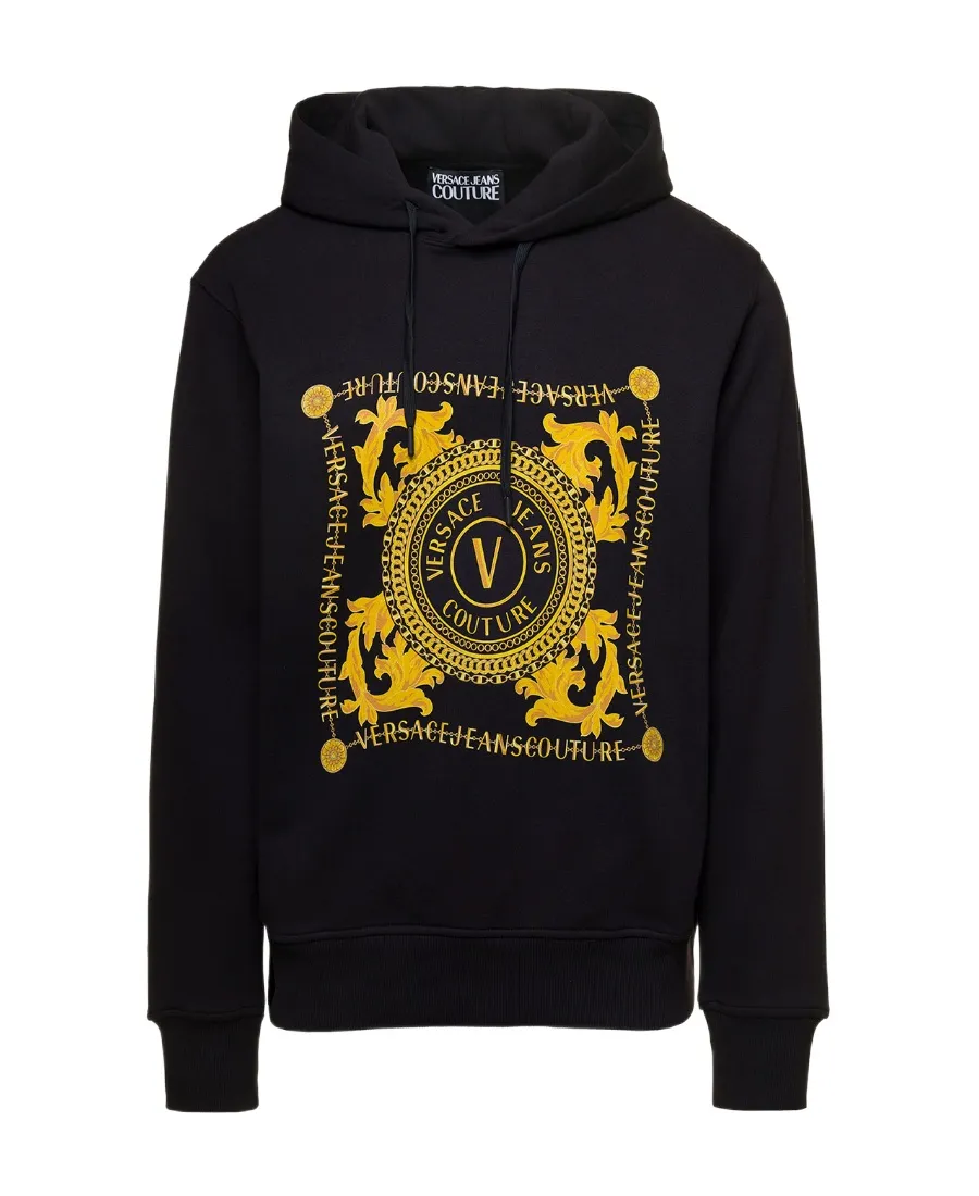 Versace Jeans Couture Logo Printed Drawstring Hoodie