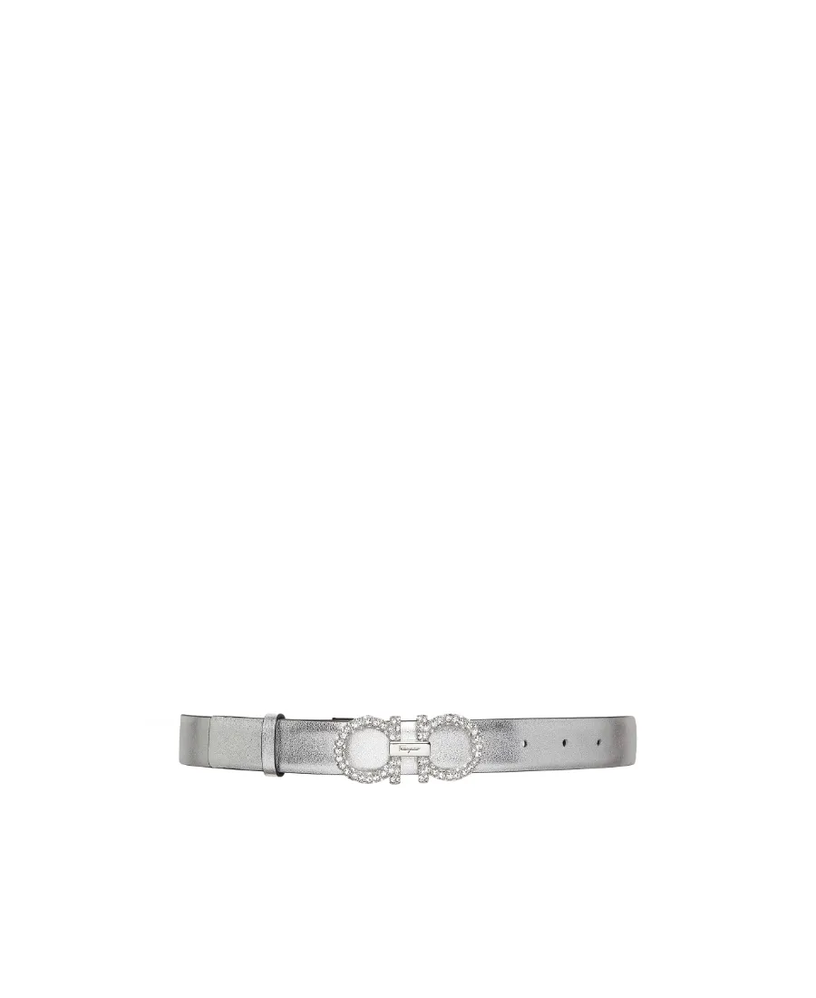 Leather Logo-Lettering Belt