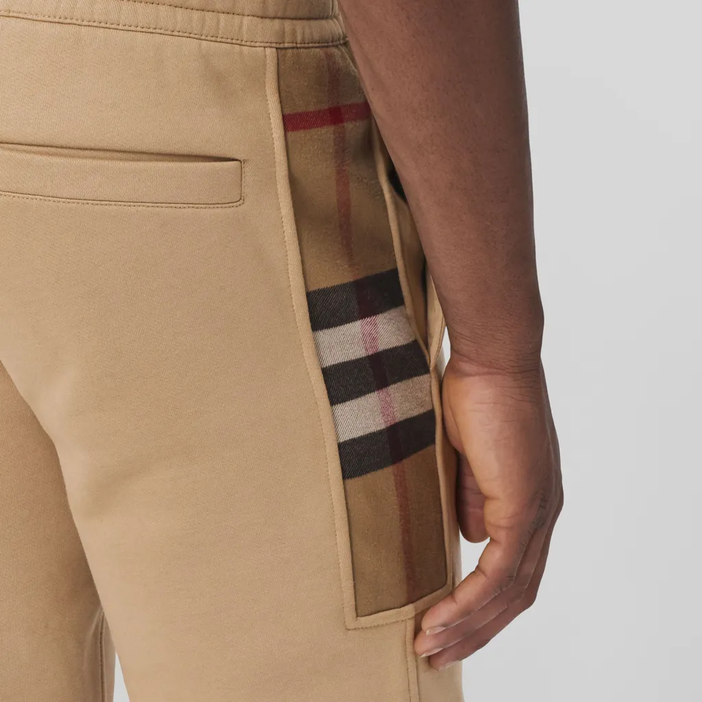 Burberry Check Panel Jogging Pants