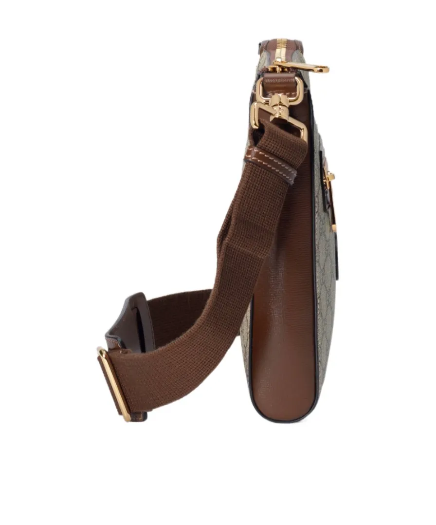Gucci Gg Supreme Zipped Messenger Bag
