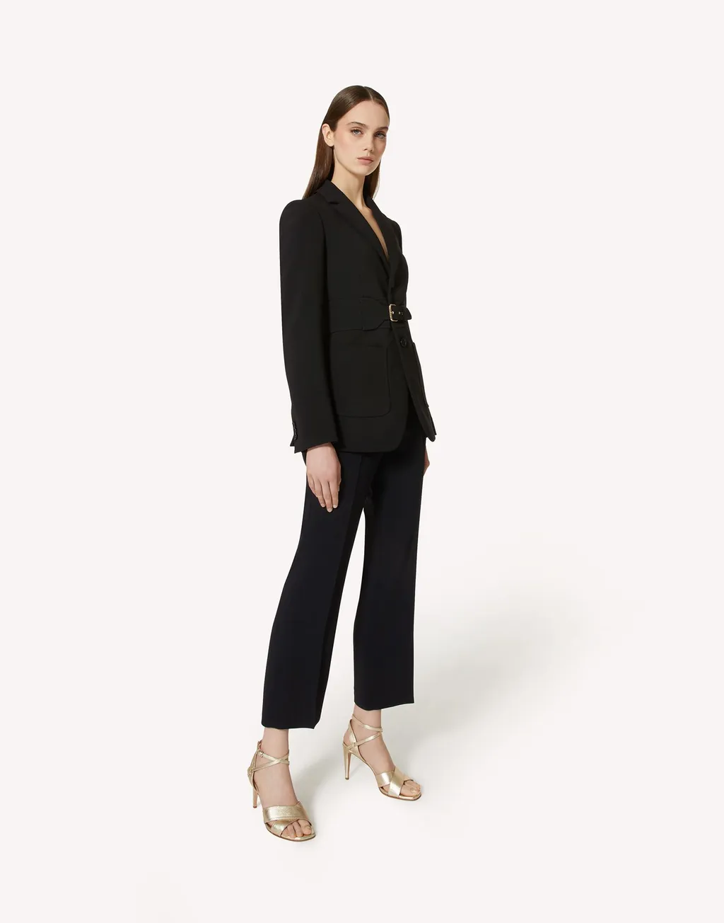 Belted Single-Breasted Blazer