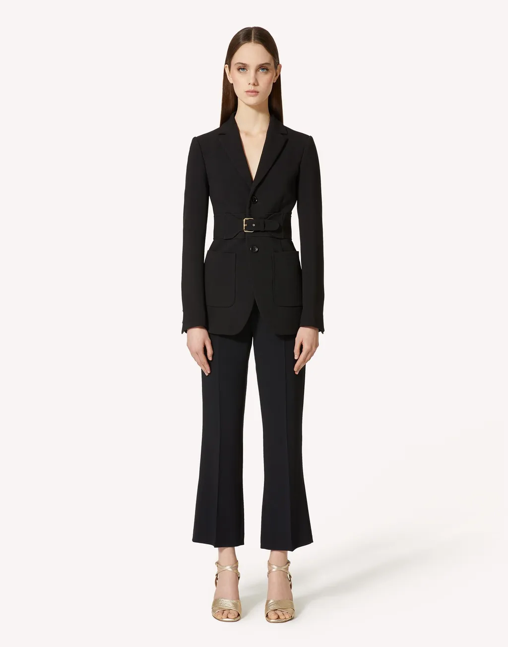 Belted Single-Breasted Blazer