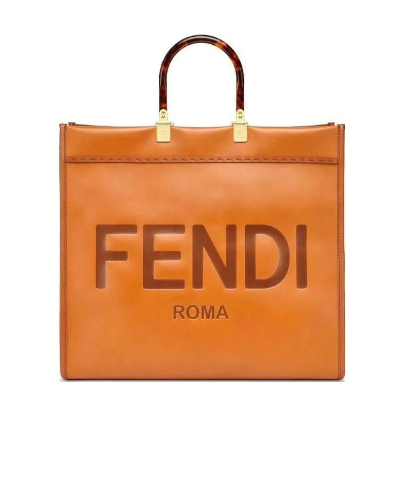 Brown Leather Shopper