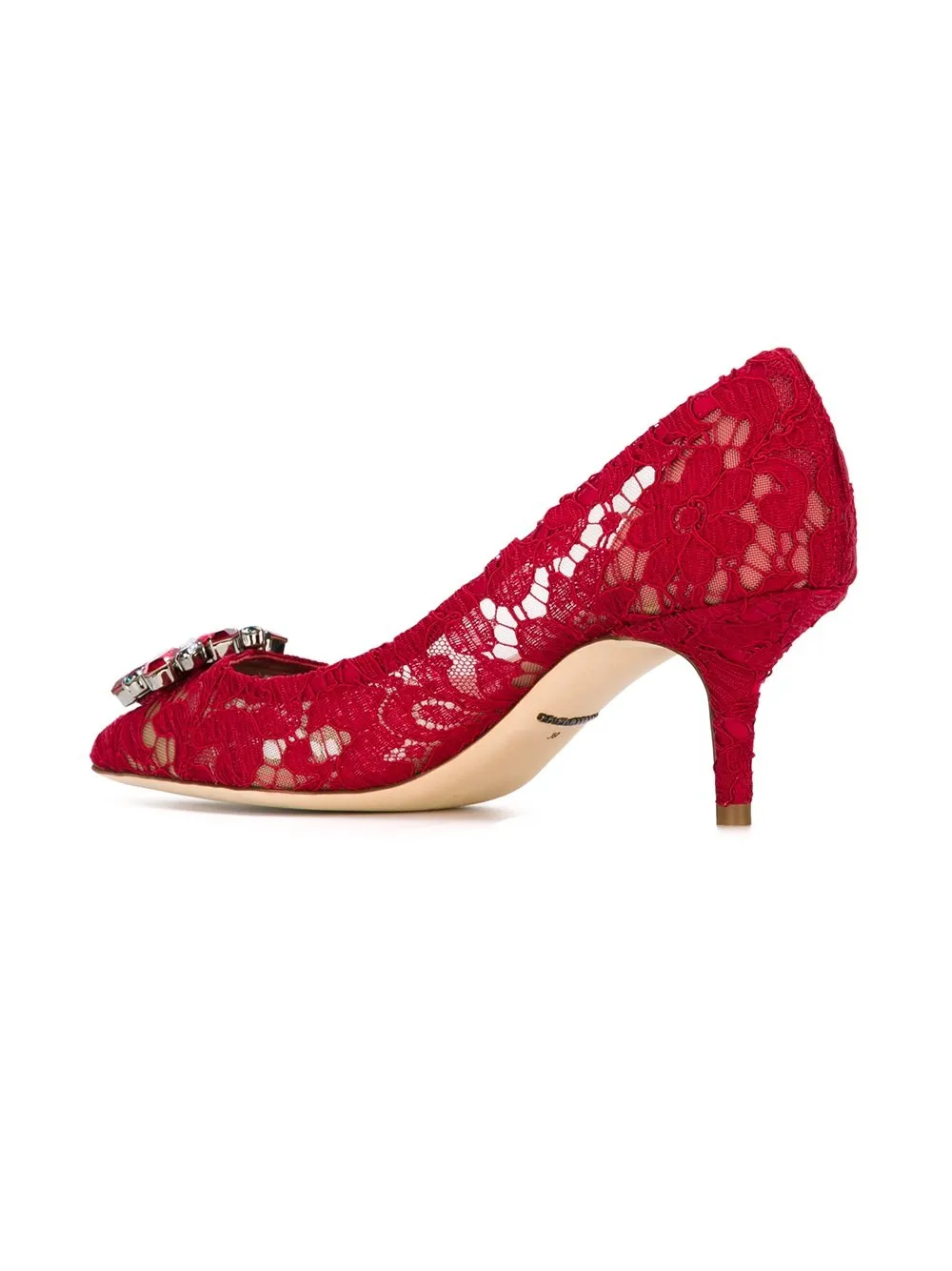 Dolce & Gabbana Crystal-Embellished Lace Pumps