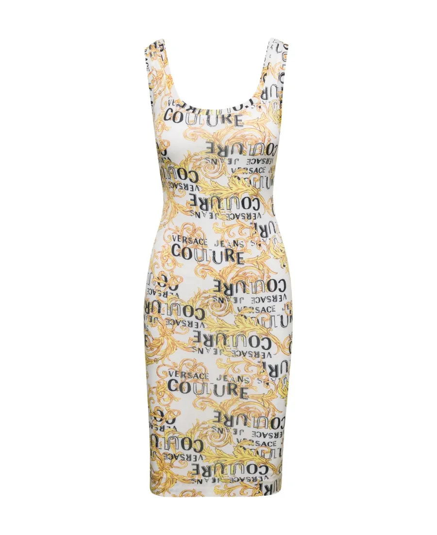 Logo-Print Midi Dress