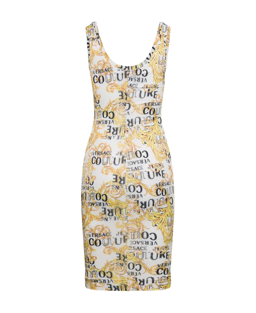 Logo-Print Midi Dress