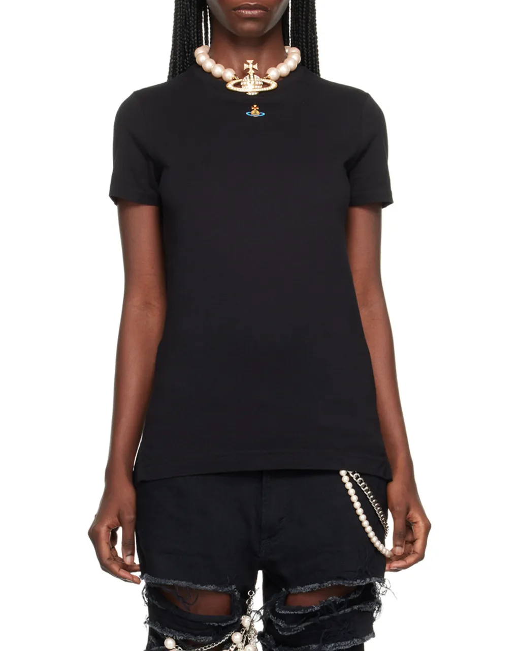 Vivienne Westwood Orb Logo-Embroidered Crewneck T-Shirt