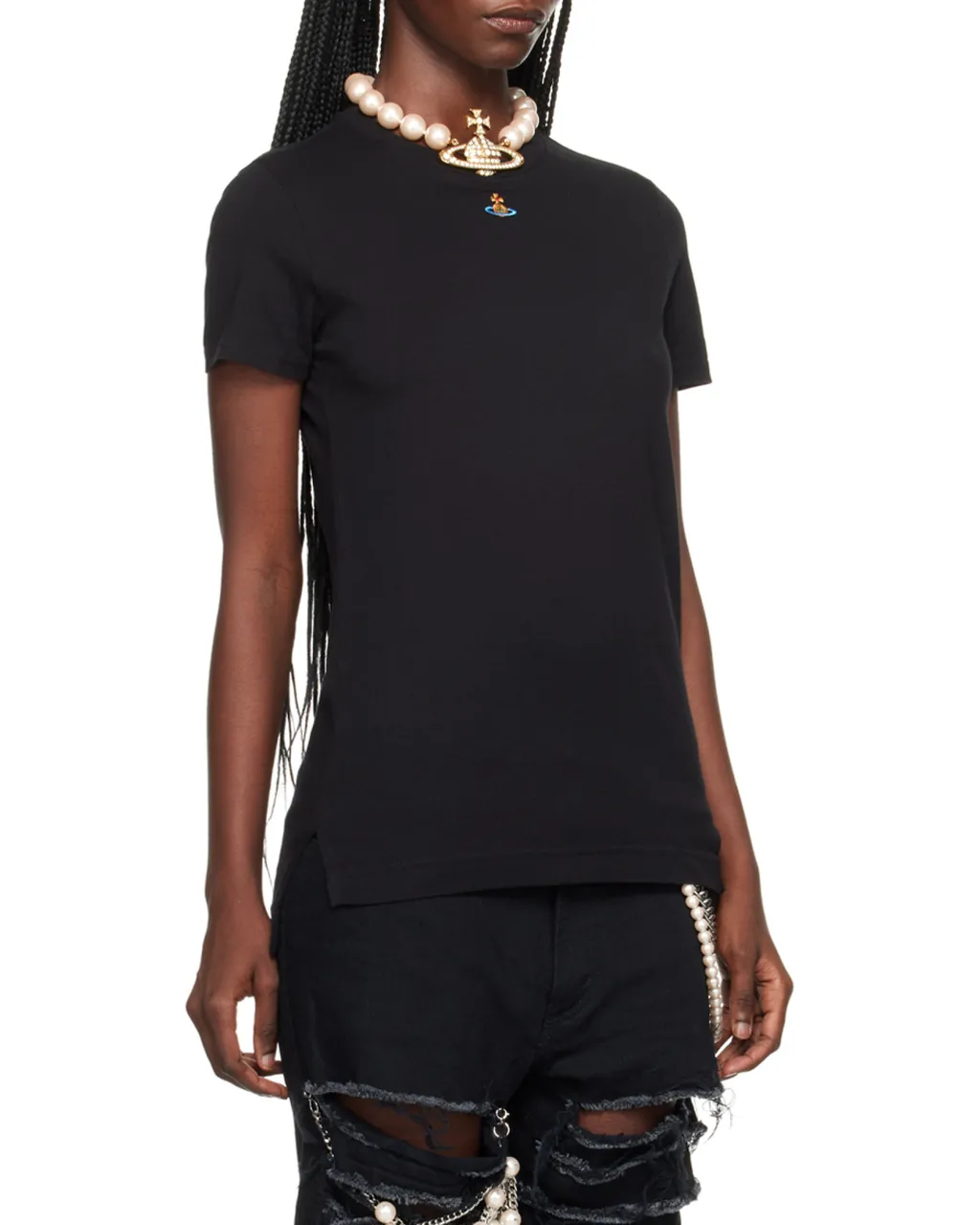 Vivienne Westwood Orb Logo-Embroidered Crewneck T-Shirt