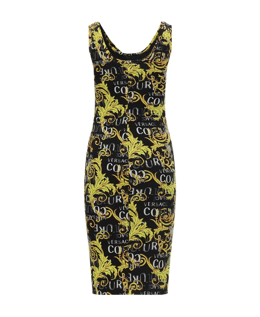Logo-Print Midi Dress