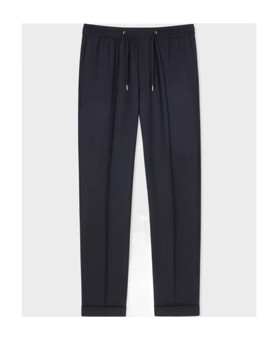 Drawstring Tapered Leg Trousers