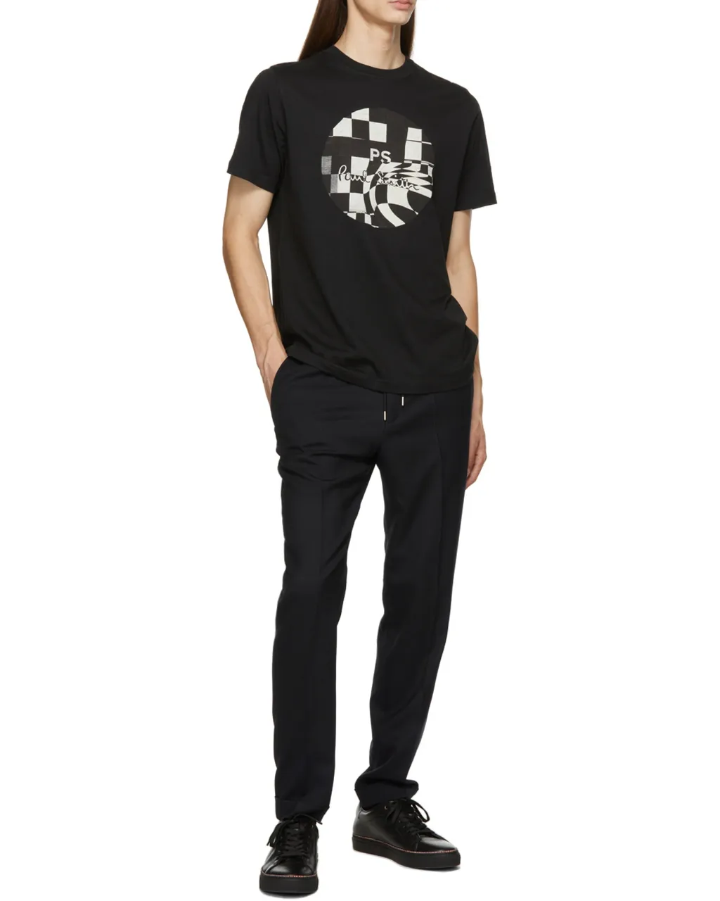 Drawstring Tapered Leg Trousers