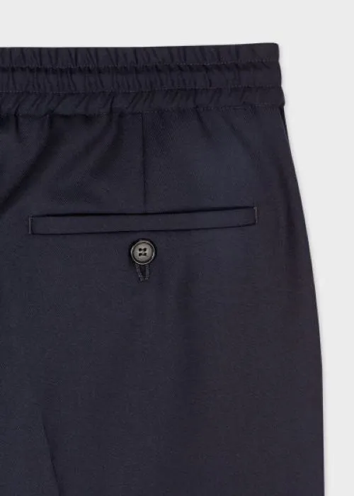 Drawstring Tapered Leg Trousers