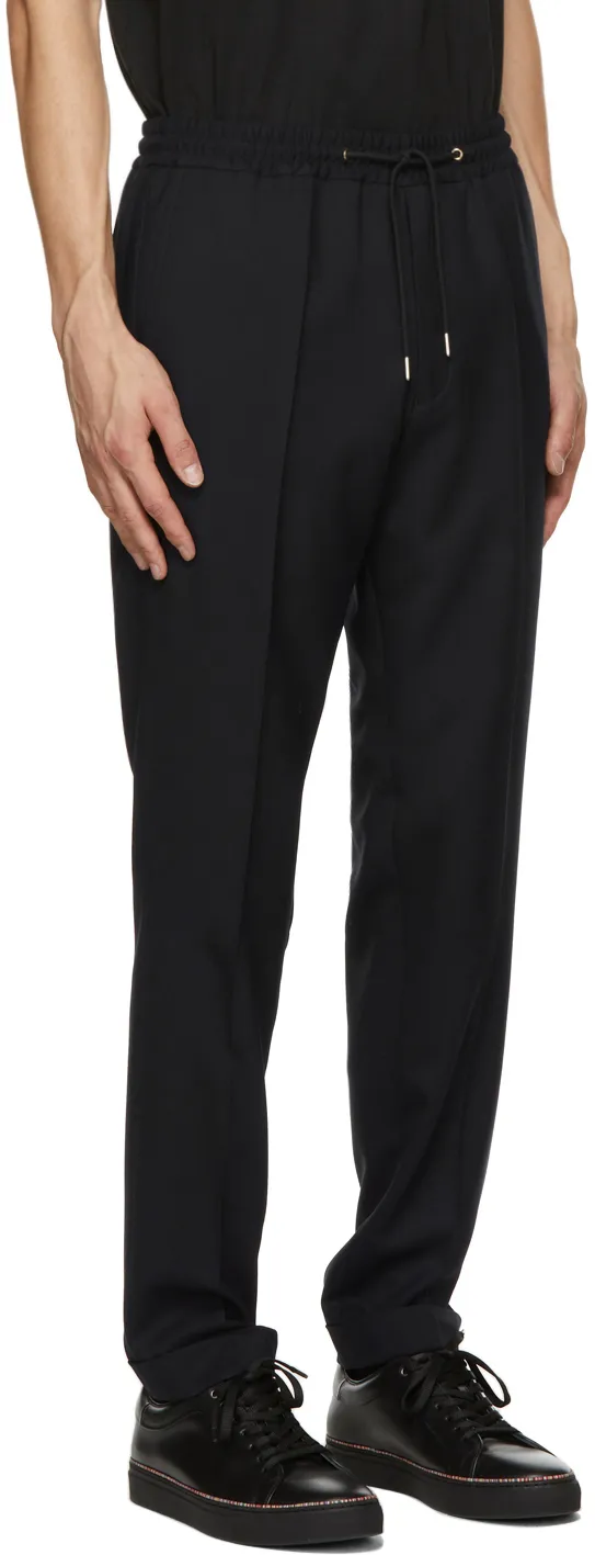 Drawstring Tapered Leg Trousers