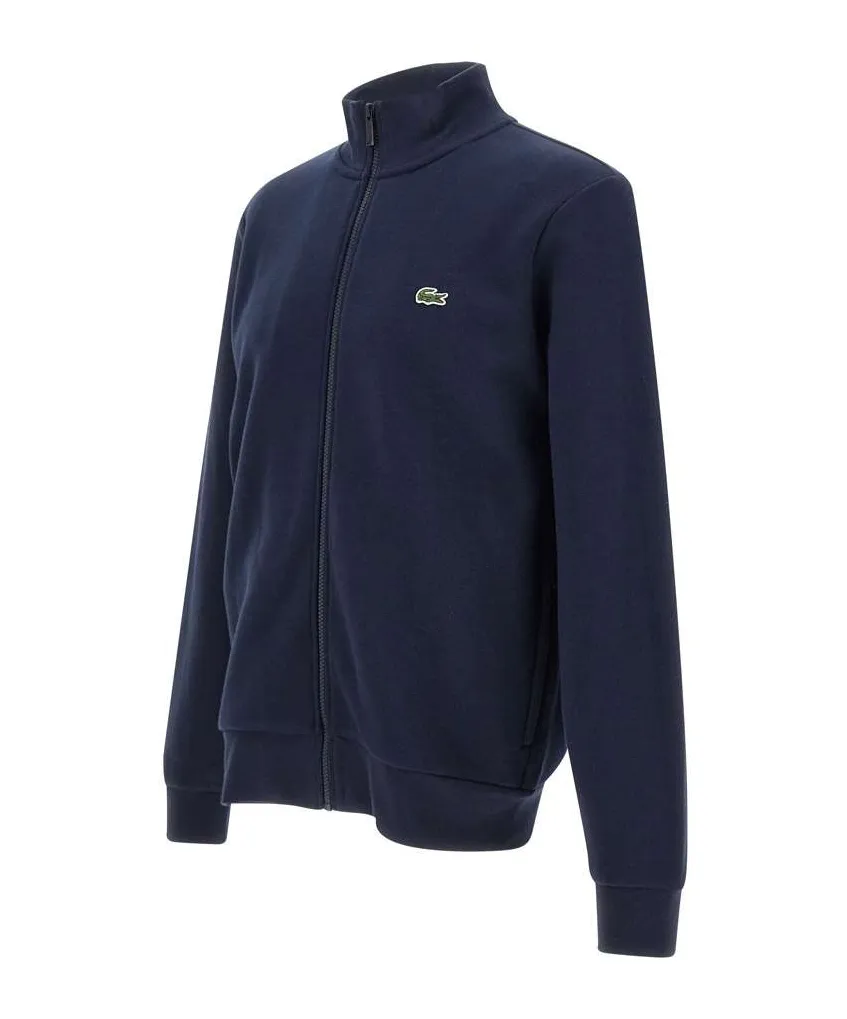 Lacoste Zip-Up High Neck Fleece Sweatshirt