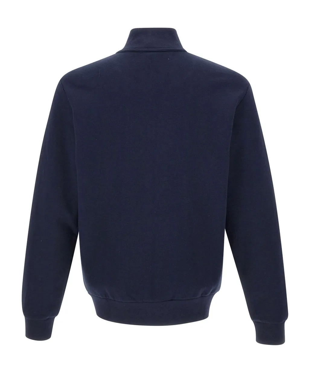 Lacoste Zip-Up High Neck Fleece Sweatshirt