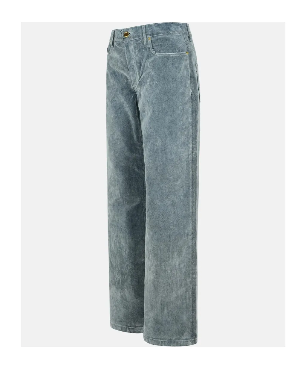 Casablanca Wide Leg Peach Denim Jeans