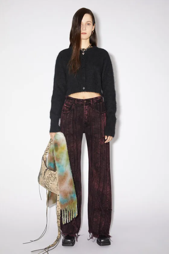 Stitched Striped Denim Trousers