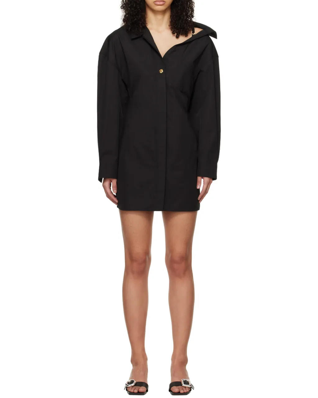 Jacquemus Asymmetric Mini Shirt Dress