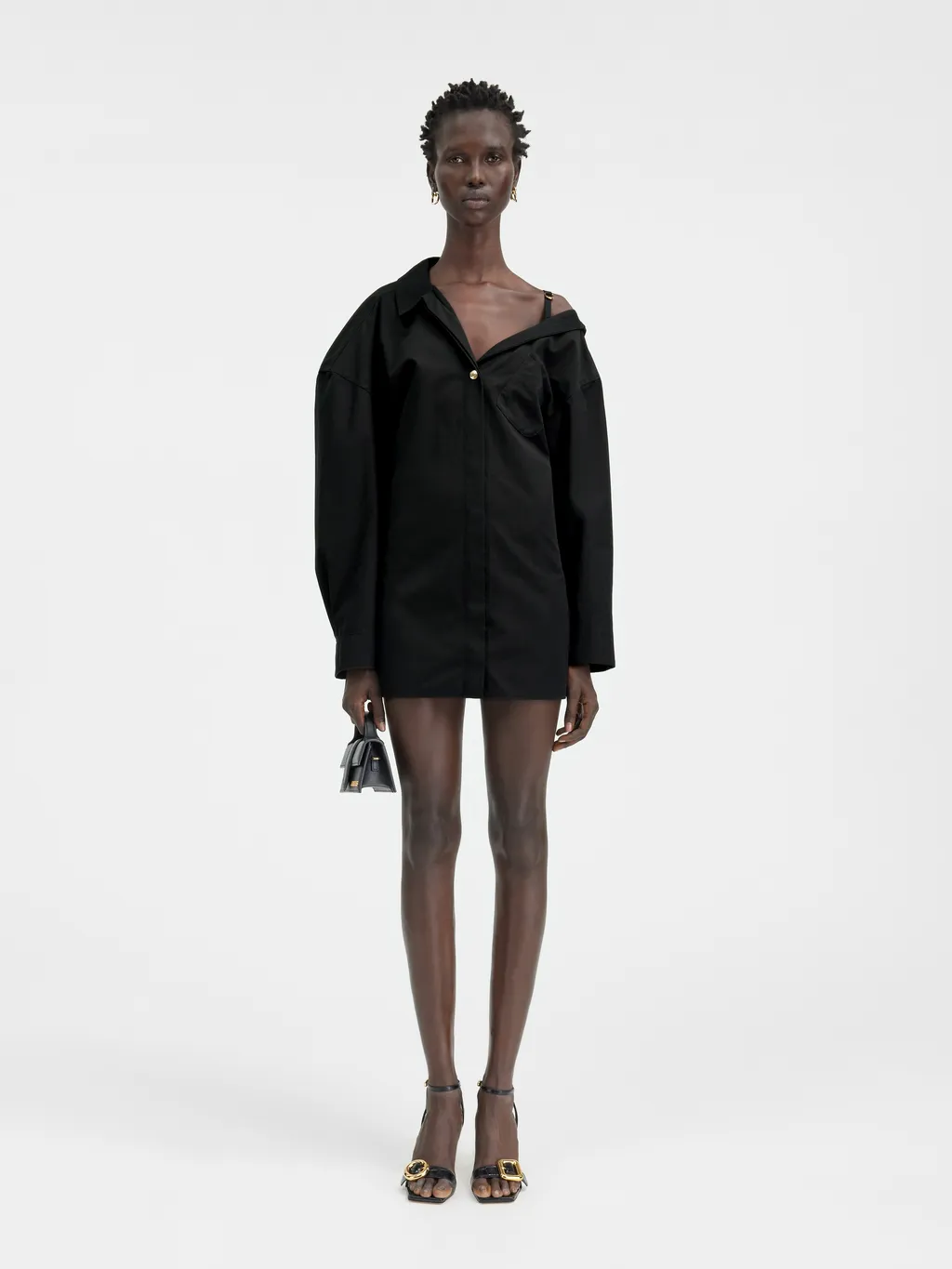 Jacquemus Asymmetric Mini Shirt Dress