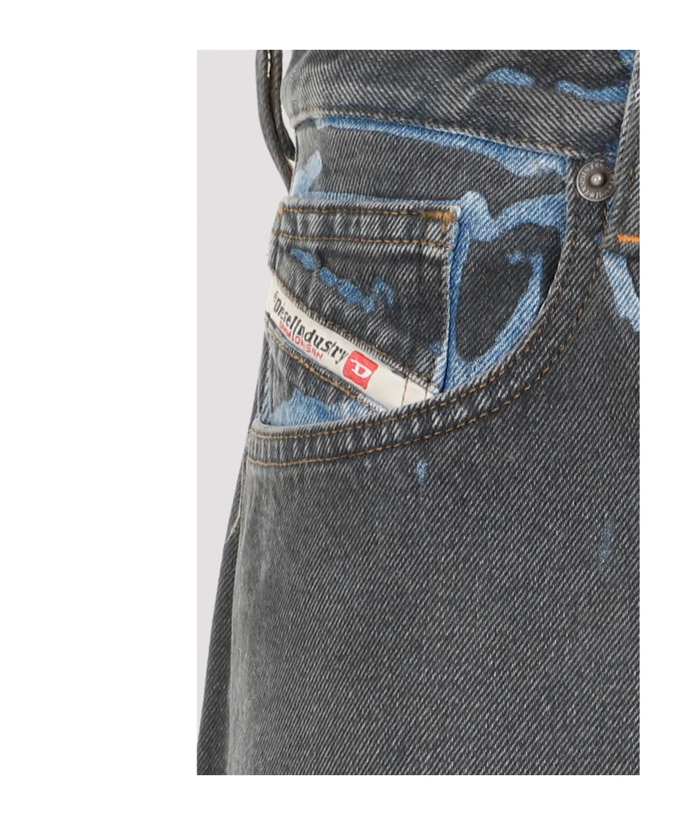 1996 D-Sire-S1 Low-Rise Distressed Wide-Leg Jeans
