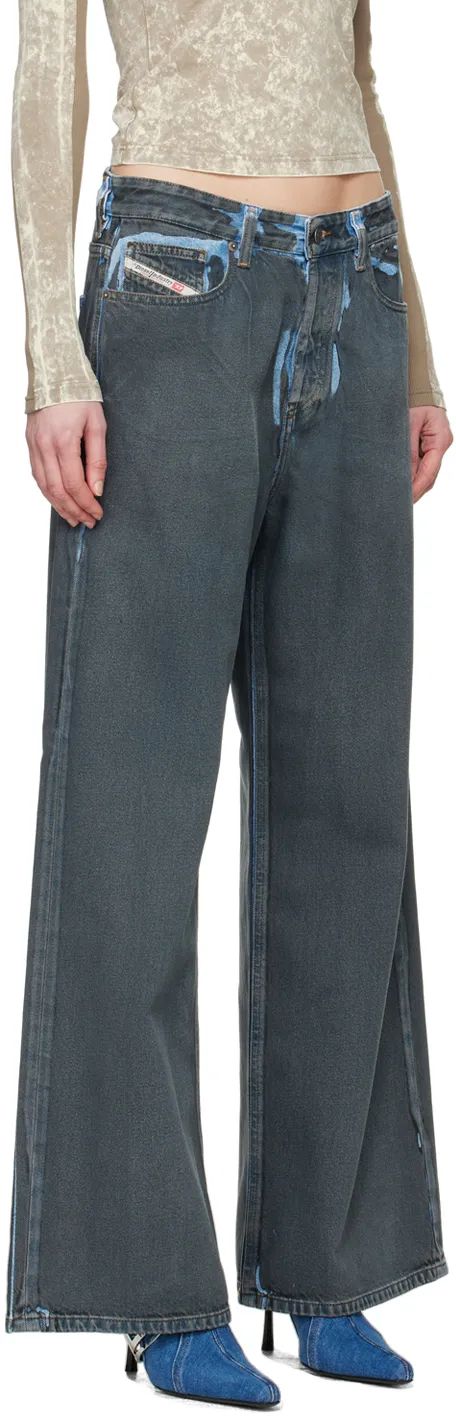 1996 D-Sire-S1 Low-Rise Distressed Wide-Leg Jeans