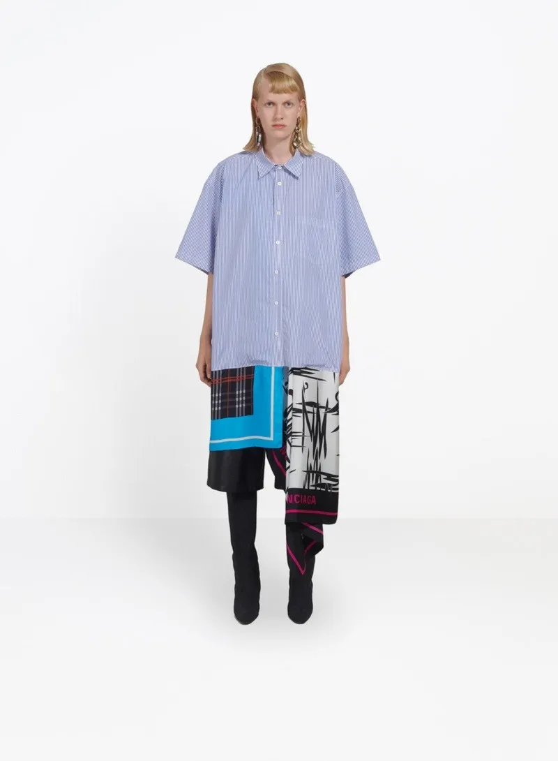 Scarf Shirt Dress