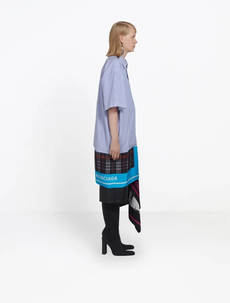 Scarf Shirt Dress