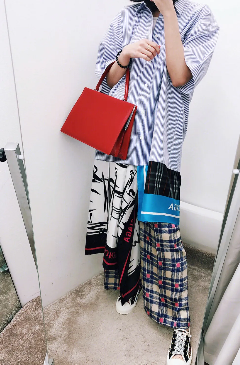 Scarf Shirt Dress