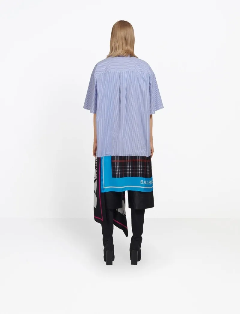 Scarf Shirt Dress