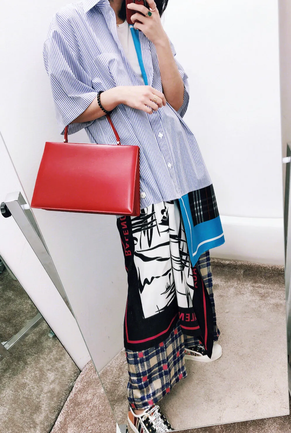 Scarf Shirt Dress