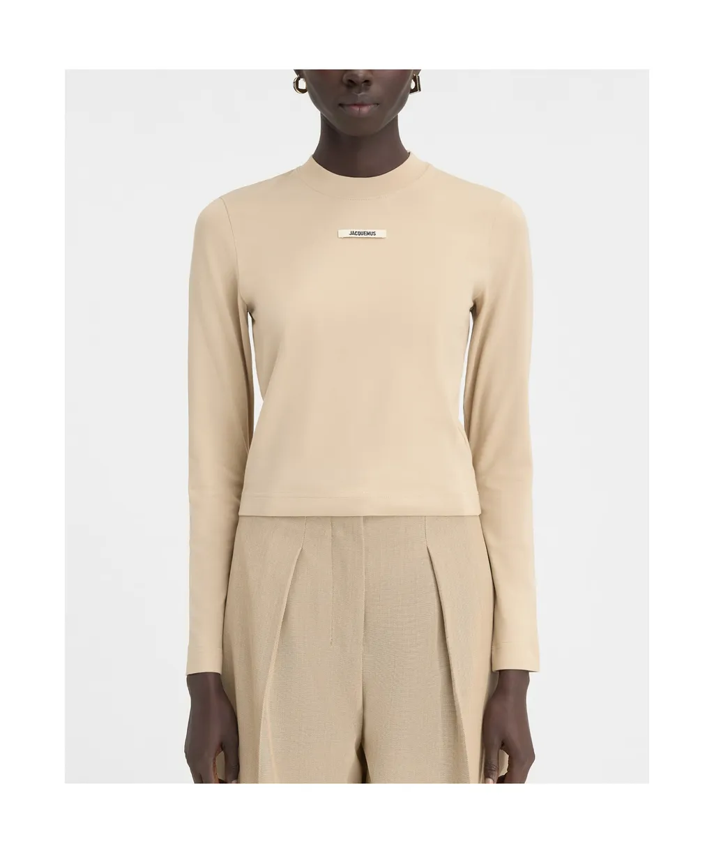 Jacquemus Logo Patch Long-Sleeve Top