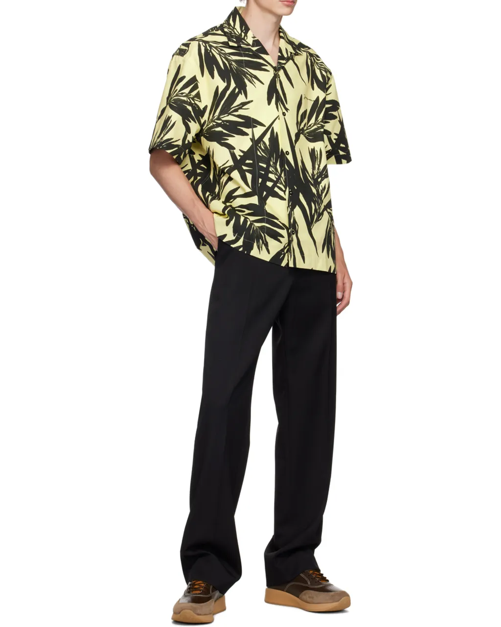 Jacquemus La Chemise Jean Foliage Printed Bowling Shirt