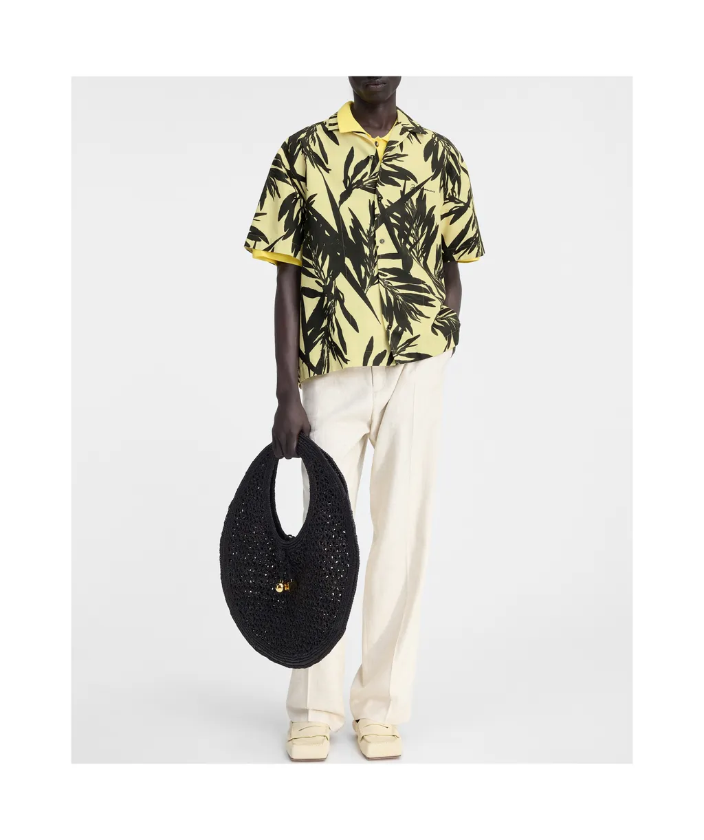 Jacquemus La Chemise Jean Foliage Printed Bowling Shirt