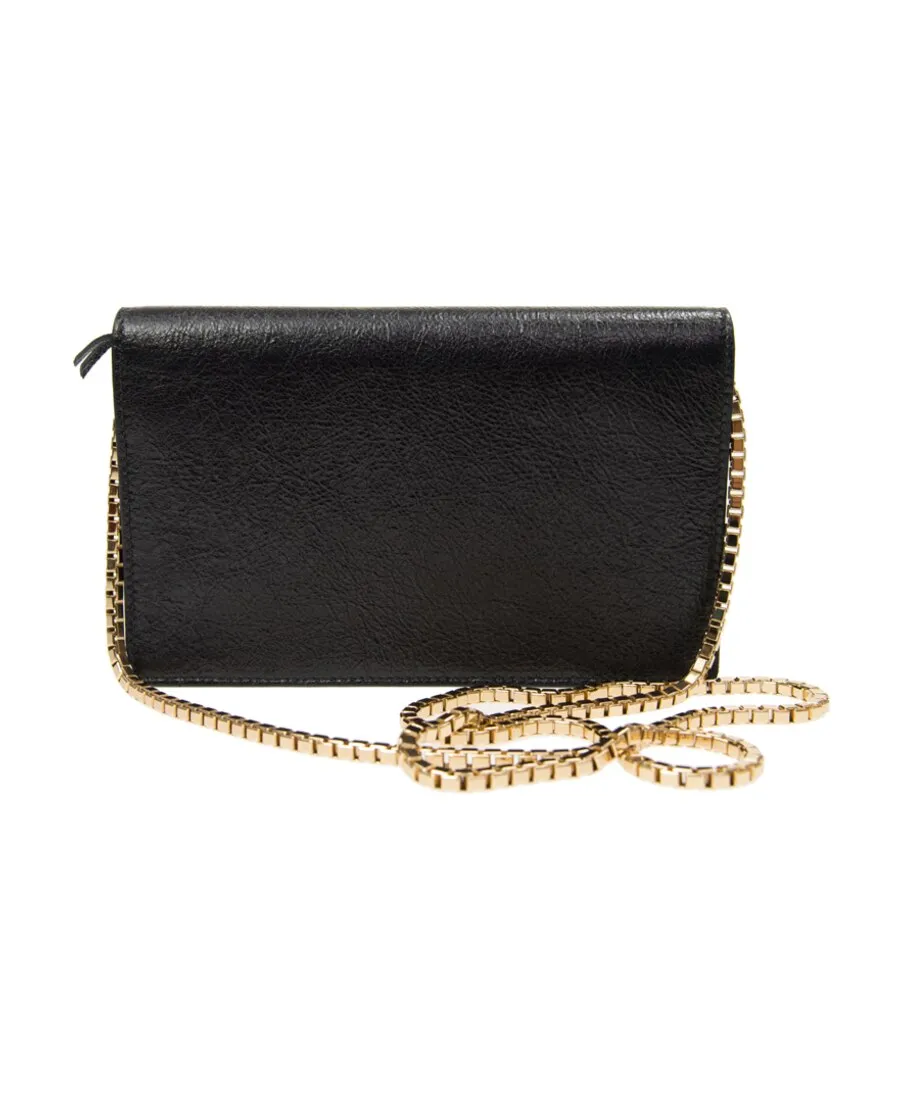 Metal Shoulder Strap Cross-Body Bag